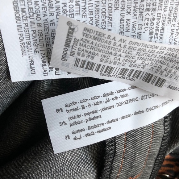 ZARA Leopard Mid Rise Skinny Pants Size 6 - Picture 10 of 10